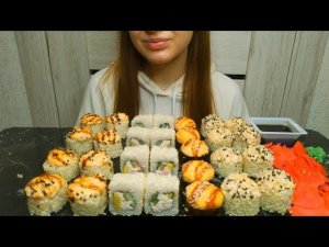 MUKBANG СУШИ И РОЛЛЫ СКОРО В ОТПУСК