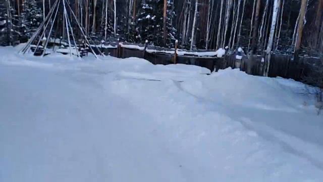 Съездили на турбазу в лесу зимой смотреть онлайн