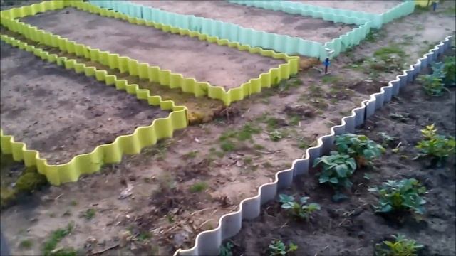 Красивые грядки огороженные шифером смотреть онлайн