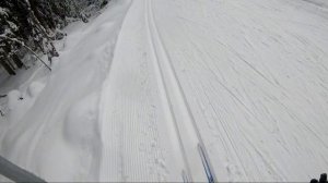 Охта парк. Беговые лыжи. Синяя и зеленая трассы