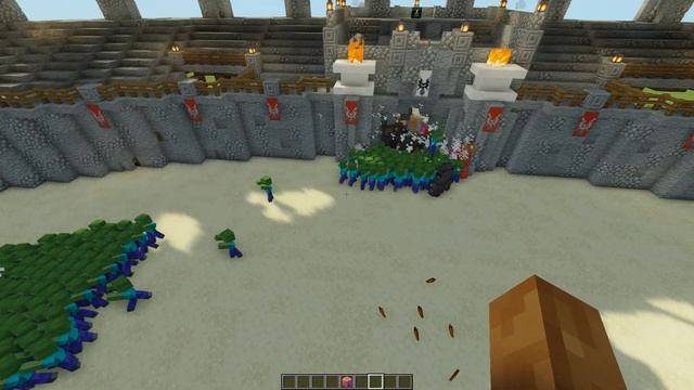 x10 Netherite Golems vs x1000 Zombies in Minecraft смотреть онлайн