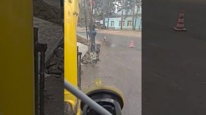 Гидромолот на мини экскаваторе в г.Сосновый Бор.