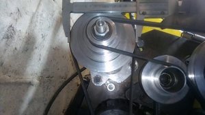 новые шкивы .поднял мощность   корвет 402 угробил шестерню подачи.