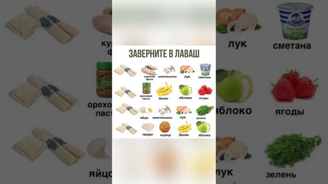 Заверните в лаваш #рецепты