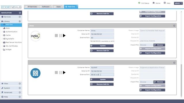 Installing the Edgenexus Web Application Firewall (WAF )
