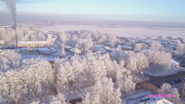 ЗИМНЯЯ ЗАРИСОВКА. Село Усть-Кулом в Республике Коми