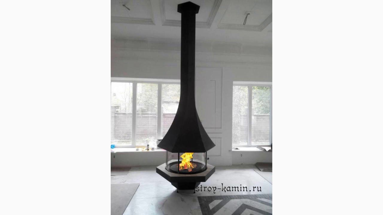 Центральный камин для дома - островной камин в интерьере