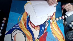 Рисую картину по номерам. Сейлор Мун :з