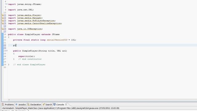 JMF Tutorial 02 - The First Program смотреть онлайн