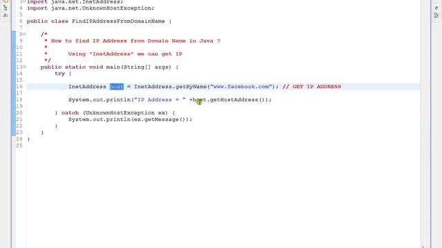 HOW TO FIND IP ADDRESS FROM DOMAIN NAME IN JAVA смотреть онлайн