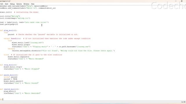 Python Music Player Part 16   Toggle the Tkinter button + Mute the music with Pygame