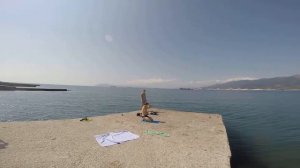 Вouble sideflip. Freerun In Gelendzhik.  Diving. Прыжки в воду . Фриран в Геленджике.