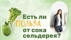 Есть ли польза от сока сельдерея?