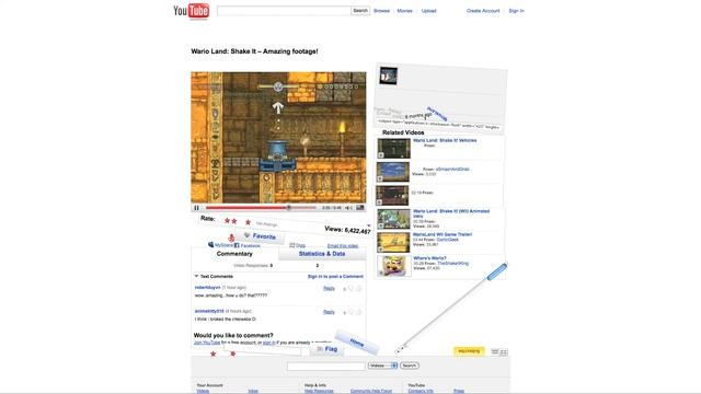 Wario Land: Shake It! YouTube page (2008) смотреть онлайн