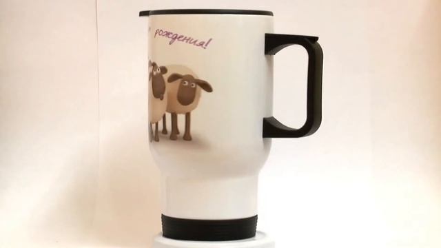 Кружка "непроливайка" автомобильная с крышкой (эффект "термоса"). Металл, 0,5 л. смотреть онлайн