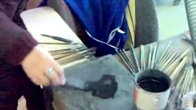 Производство Гжели, роспись