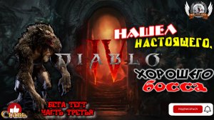 Diablo IV (русская версия) -  Бета тест #03. Нашел настоящего, хорошего босса.