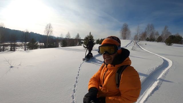 Катаемся на мотосноуборде Марий Эл. (окресности морского глаза) смотреть онлайн
