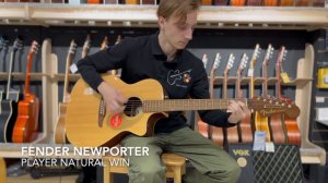 FENDER NEWPORTER PLAYER NATURAL WN ЭЛЕКТРОАКУСТИЧЕСКАЯ ГИТАРА