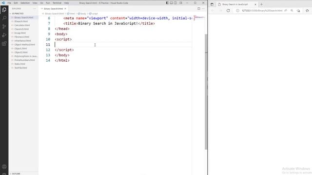 Binary Search in JavaScript | Binary search