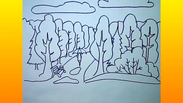 Как нарисовать осенний пейзаж / рисуем ОСЕНЬ смотреть онлайн