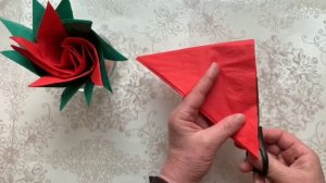 DIY /HOW TO FOLD NAPKINS /КРАСИВОЕ УКРАШЕНИЕ ИЗ САЛФЕТОК ДЛЯ СТАКАНА / КАК КРАСИВО СЛОЖИТЬ САЛФЕТКИ