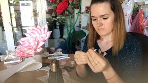 ростовой большой пион из изолона. Часть 1. светильник торшер