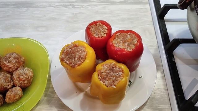 Перцы, фаршированные мясом с овощами в Афганском казане смотреть онлайн