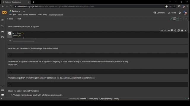 Mastering Collaboratory: Python Input, Output, and Commenting Tutorial