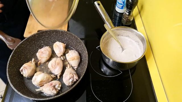Куриные ножки на сковороде в соусе смотреть онлайн
