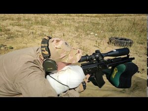 сайга 5.45 на 300 метров в головную мишень