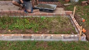 I Built my Mom a Brick Flower Garden