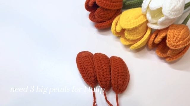 Crochet Tulips | Crochet Bridal Flower Bouquet | Beginner Friendly | DIY Wedding Bouquet ?