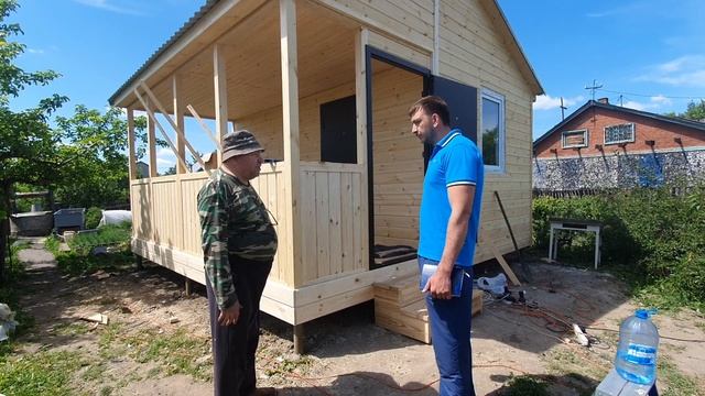 Дачный домик 5х5м с террасой от компании Лесное раздолье Омск