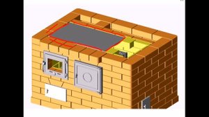 ГОТОВЫЕ ПРОЕКТЫ ПЕЧЕЙ:  Двухколпаковая отопительно-варочная печь с духовым шкафом