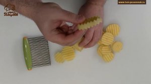 Как нарезать картофель, волнистая нарезка картошки, способы нарезания картофеля