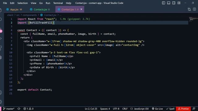 Part-2 fullstack Contact App using MERN Stack  +  Postman design part 2023