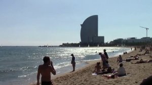 Barcelona beach  пляж Барселона