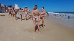 4K Leblon Beach Rio de Janeiro Carnival 2023 ?? Walking on Praia do Leblon, Brazil Beach