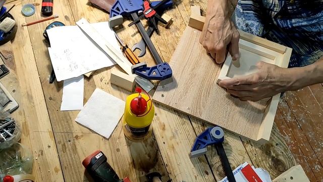 Салфетница для улицы. Поделка из дерева и гальки. смотреть онлайн