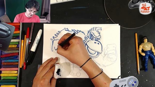 Рисую Donkey Kong с 16 bit смотреть онлайн