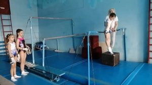 Фрагмент открытого занятия по спортивной гимнастике (девушки) тренер-Пименова М. В.
