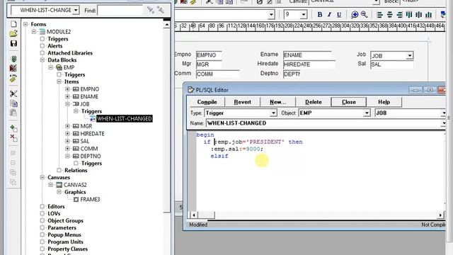 Oracle Form Builder Tutorials 2 - How to load data form Oracle and Run SQL Queries