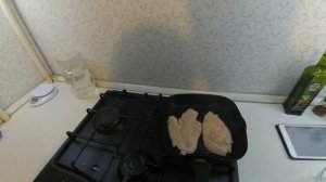Куриный стейк на сковородке гриль БЕЗ МАСЛА