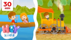 Mezzi di Trasporto e altre canzoni per bambini! 30 minuti |  HeyKids Italiano