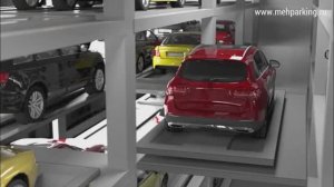 Принцип работы стеллажной парковки типа "Шаттл" в подземном исполнении (Турция)