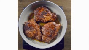Глазированный стейк из свинины | Как быстро и вкусно пожарить свинину