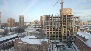 Таймлапс строительства БонАпарт Новосибирск часть 1
