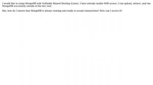 DevOps & SysAdmins: How can I setup MongoDB with GoDaddy Shared Hosting?