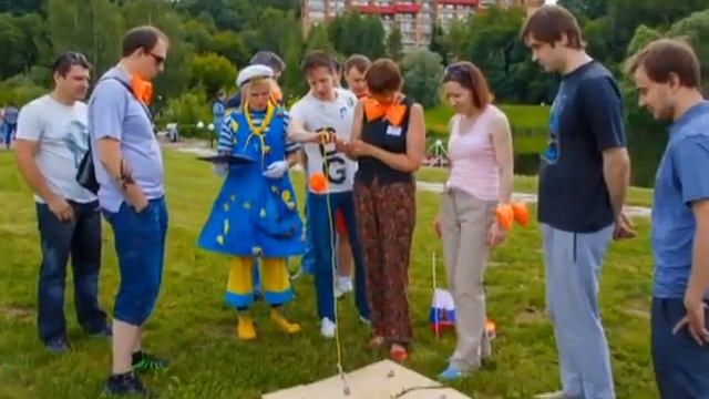Тимбилдинг в стиле цирка, цирковой тимбилдинг корпоративный праздник на природе.